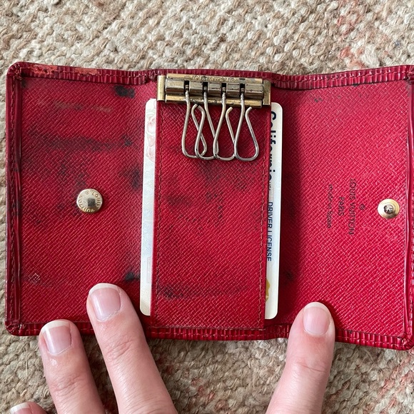 Set of 2 Louis Vuitton card key holders used authentic - Picture 7 of 14